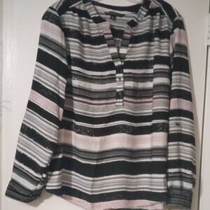 Zac & Rachel women's top blk/pink sizePXL goth grunge boho wear